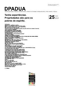 Cartaz Dpadua - Tenha Experiencias