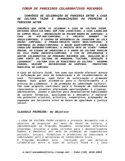 Fórum de Parceiros Colaborativos Mocambos