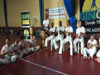 Os mestres tocando no final do evento
