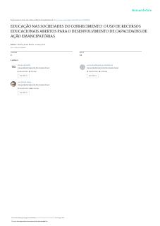 EDUCAÇÃO NAS SOCIEDADES DO CONHECIMENTO