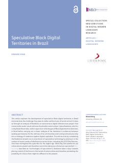 Speculative Black Digital Territories in Brazil